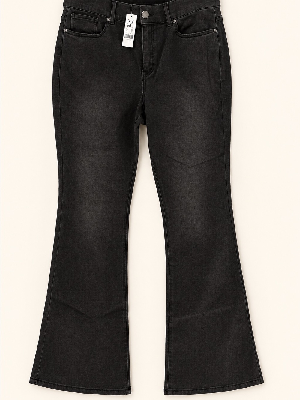 New York & Company Black Flared Jeans